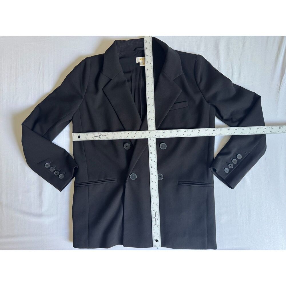 Maeve by Anthropologie Black Double Breasted Blazer Jacket | Size 2 - Picture 4 of 9